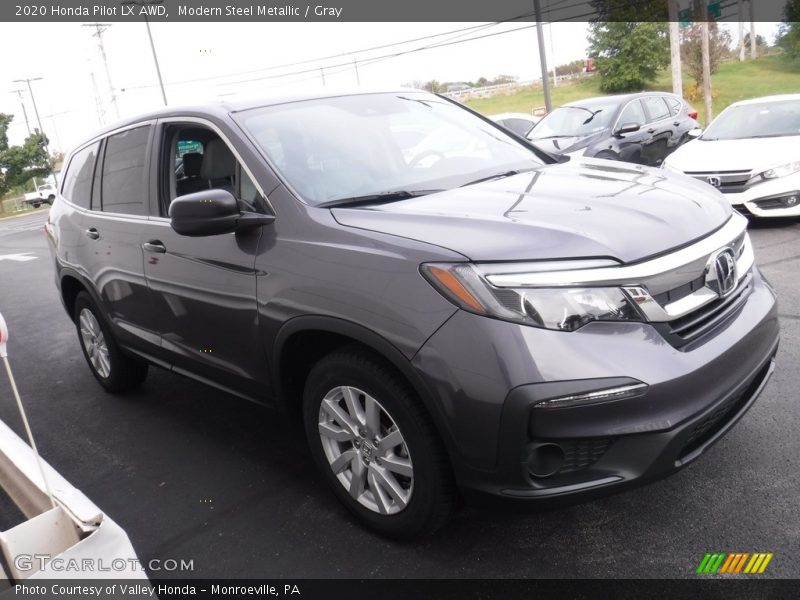 Modern Steel Metallic / Gray 2020 Honda Pilot LX AWD