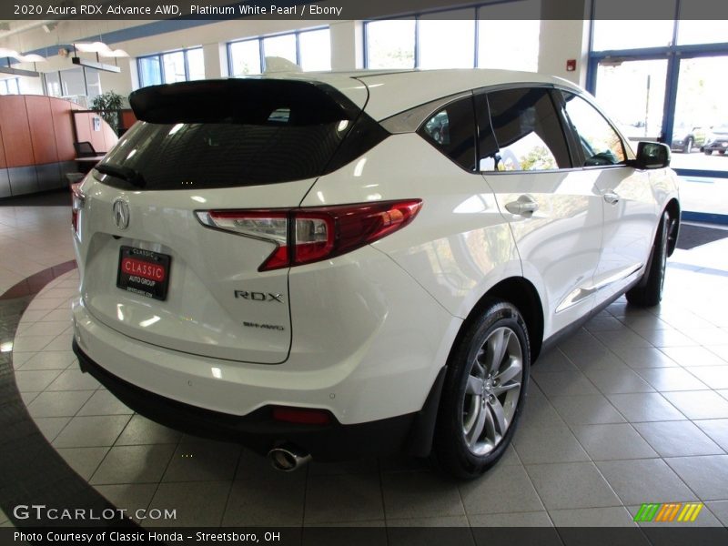 Platinum White Pearl / Ebony 2020 Acura RDX Advance AWD