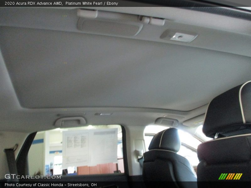 Platinum White Pearl / Ebony 2020 Acura RDX Advance AWD
