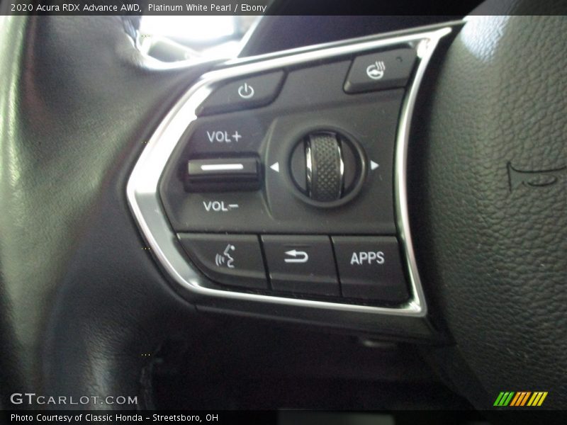 Platinum White Pearl / Ebony 2020 Acura RDX Advance AWD