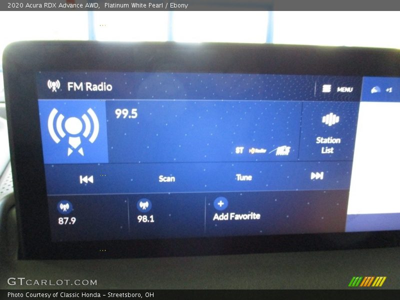 Platinum White Pearl / Ebony 2020 Acura RDX Advance AWD
