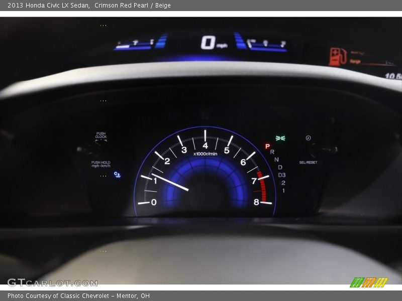 Crimson Red Pearl / Beige 2013 Honda Civic LX Sedan