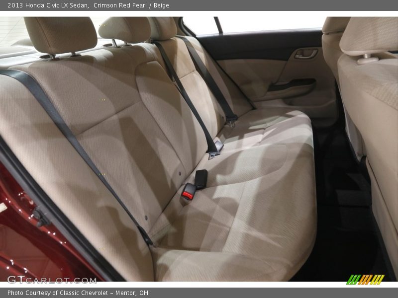 Crimson Red Pearl / Beige 2013 Honda Civic LX Sedan