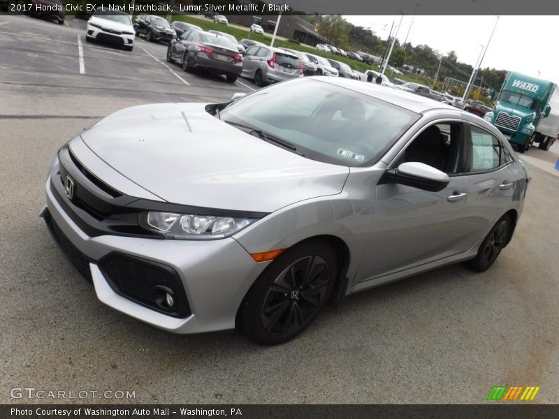 Lunar Silver Metallic / Black 2017 Honda Civic EX-L Navi Hatchback