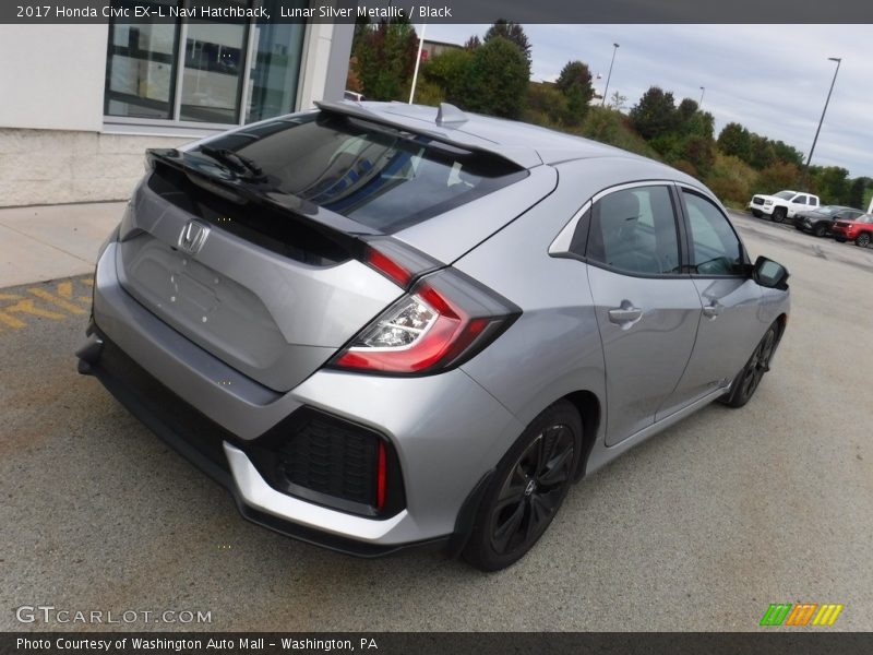 Lunar Silver Metallic / Black 2017 Honda Civic EX-L Navi Hatchback