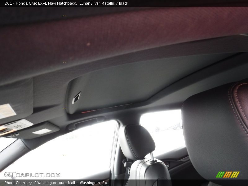 Lunar Silver Metallic / Black 2017 Honda Civic EX-L Navi Hatchback