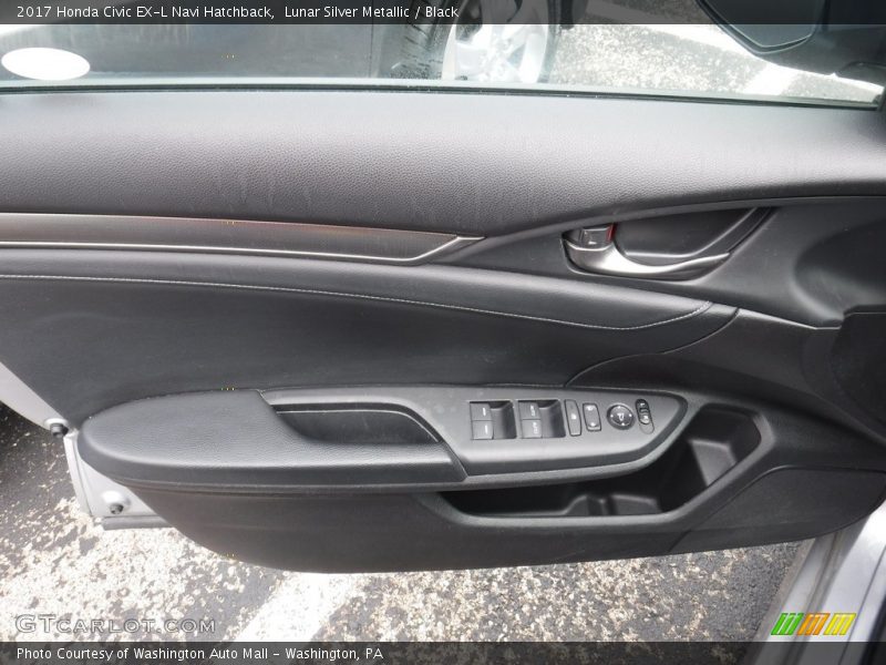 Lunar Silver Metallic / Black 2017 Honda Civic EX-L Navi Hatchback