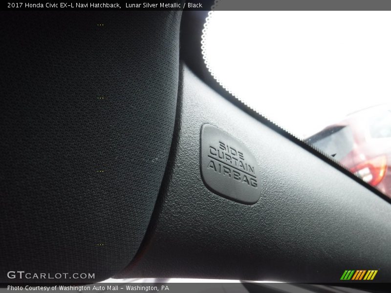 Lunar Silver Metallic / Black 2017 Honda Civic EX-L Navi Hatchback