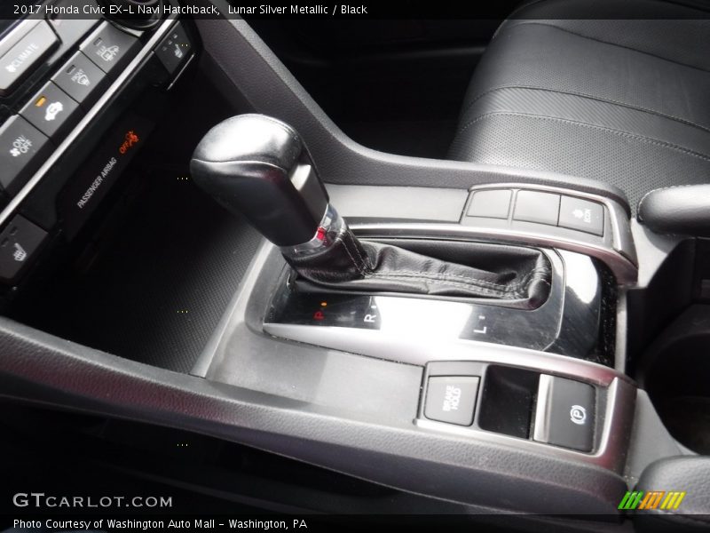 Lunar Silver Metallic / Black 2017 Honda Civic EX-L Navi Hatchback