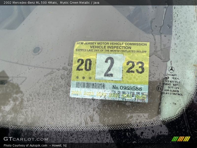 Mystic Green Metallic / Java 2002 Mercedes-Benz ML 500 4Matic
