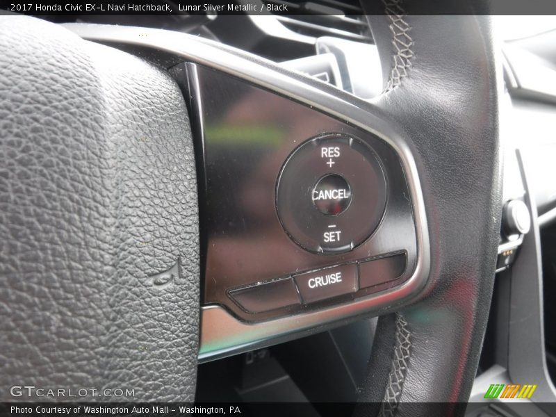 Lunar Silver Metallic / Black 2017 Honda Civic EX-L Navi Hatchback