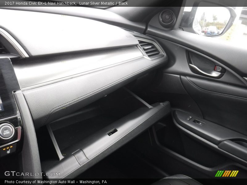 Lunar Silver Metallic / Black 2017 Honda Civic EX-L Navi Hatchback