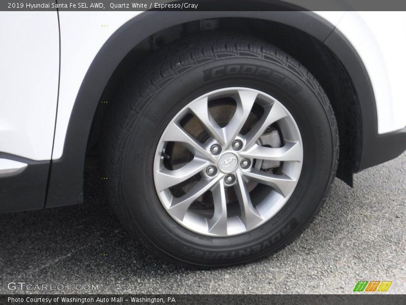 Quartz White / Espresso/Gray 2019 Hyundai Santa Fe SEL AWD