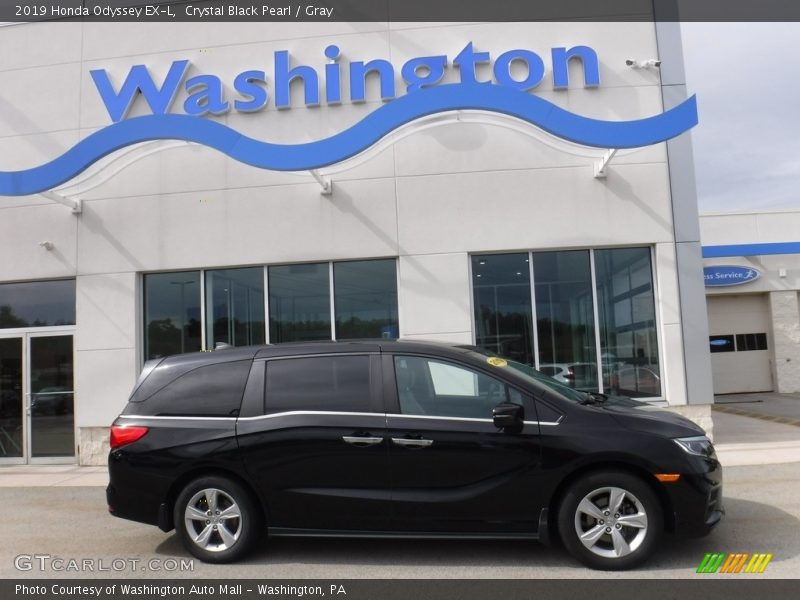 Crystal Black Pearl / Gray 2019 Honda Odyssey EX-L