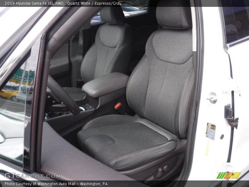 Quartz White / Espresso/Gray 2019 Hyundai Santa Fe SEL AWD