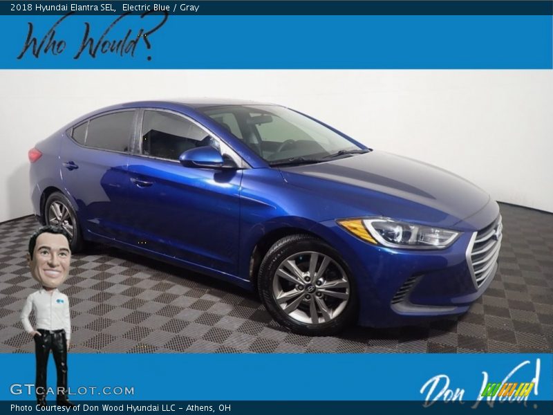 Electric Blue / Gray 2018 Hyundai Elantra SEL