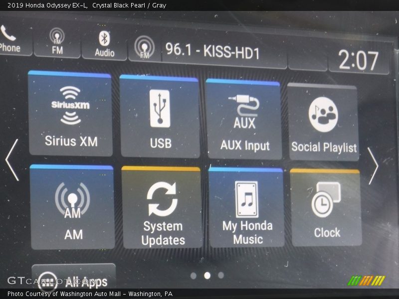 Crystal Black Pearl / Gray 2019 Honda Odyssey EX-L