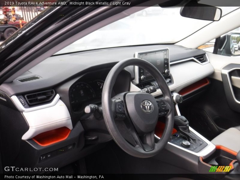 Midnight Black Metallic / Light Gray 2019 Toyota RAV4 Adventure AWD