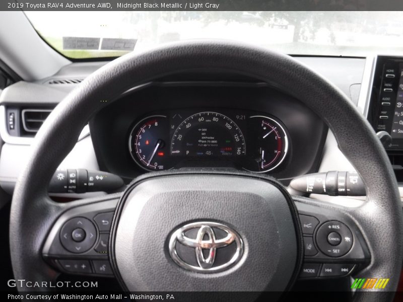 Midnight Black Metallic / Light Gray 2019 Toyota RAV4 Adventure AWD