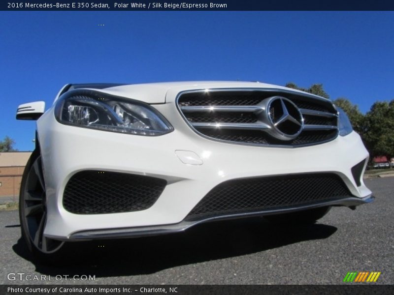 Polar White / Silk Beige/Espresso Brown 2016 Mercedes-Benz E 350 Sedan