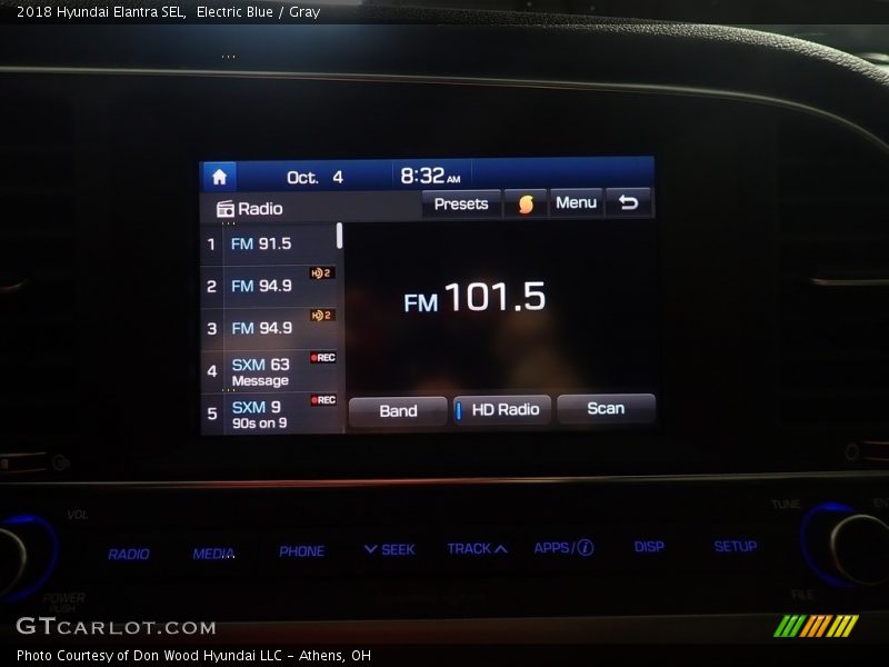 Electric Blue / Gray 2018 Hyundai Elantra SEL