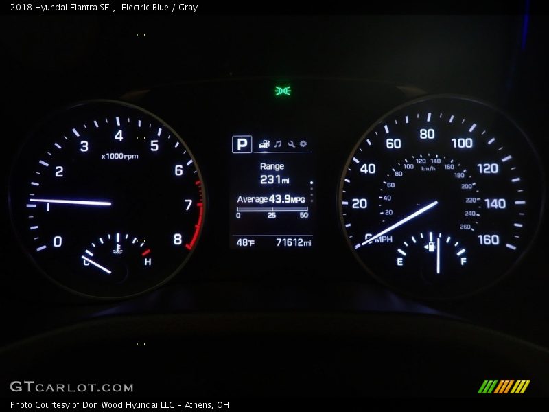 Electric Blue / Gray 2018 Hyundai Elantra SEL