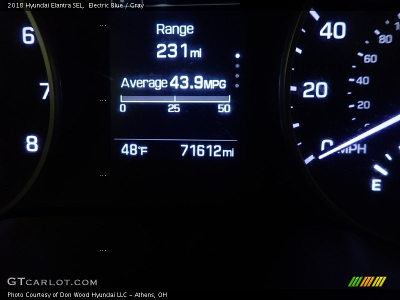 Electric Blue / Gray 2018 Hyundai Elantra SEL