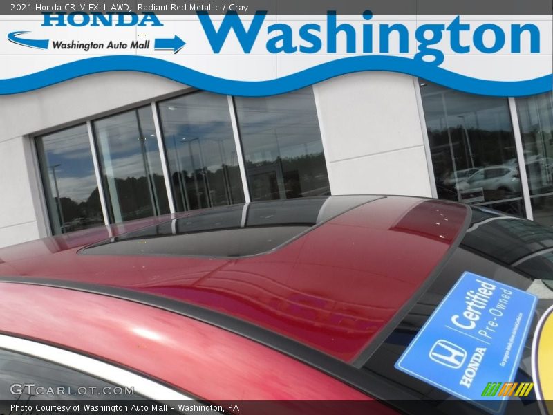 Radiant Red Metallic / Gray 2021 Honda CR-V EX-L AWD