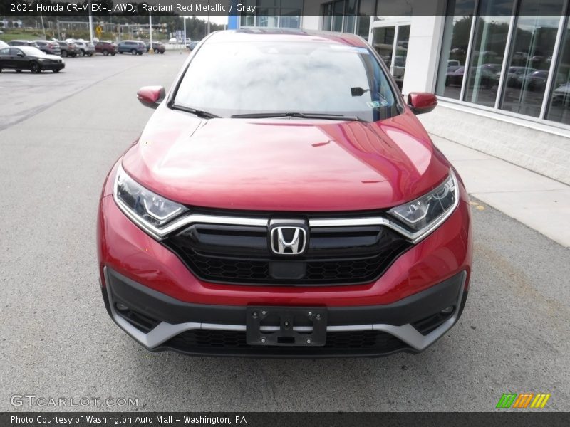 Radiant Red Metallic / Gray 2021 Honda CR-V EX-L AWD