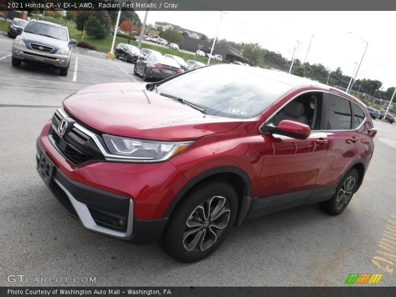 Radiant Red Metallic / Gray 2021 Honda CR-V EX-L AWD