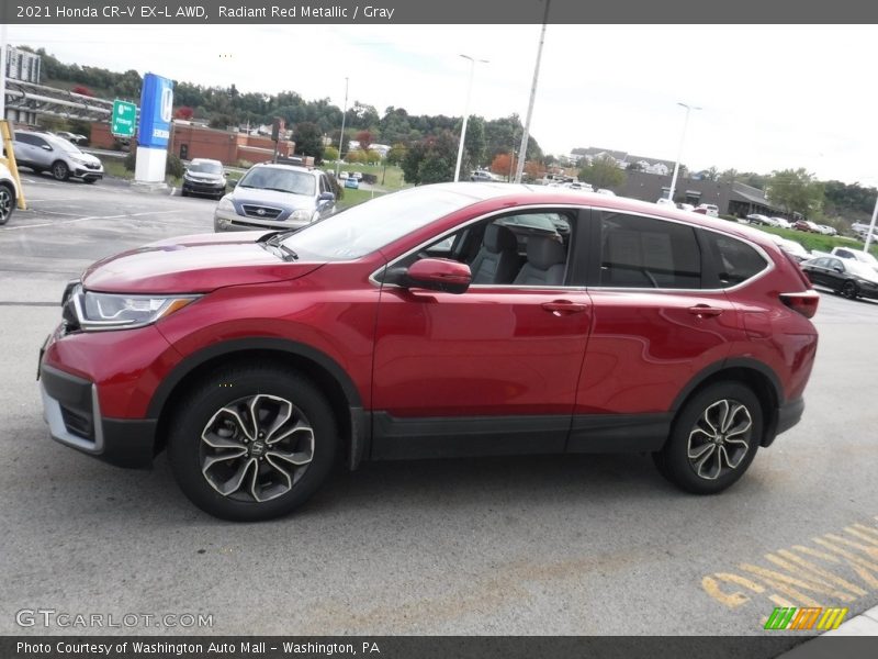 Radiant Red Metallic / Gray 2021 Honda CR-V EX-L AWD