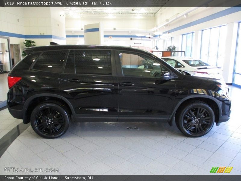 Crystal Black Pearl / Black 2019 Honda Passport Sport AWD