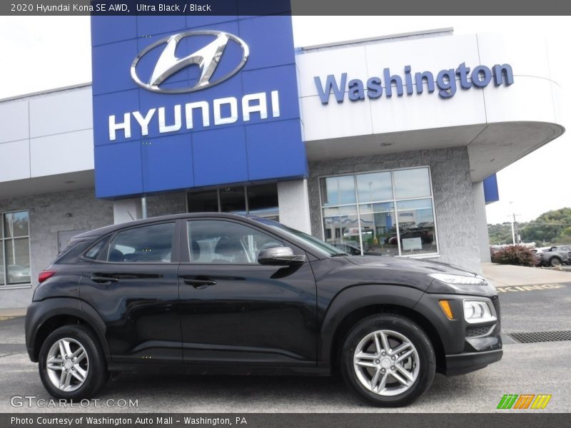 Ultra Black / Black 2020 Hyundai Kona SE AWD