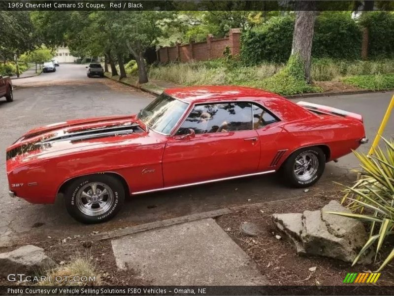 Red / Black 1969 Chevrolet Camaro SS Coupe