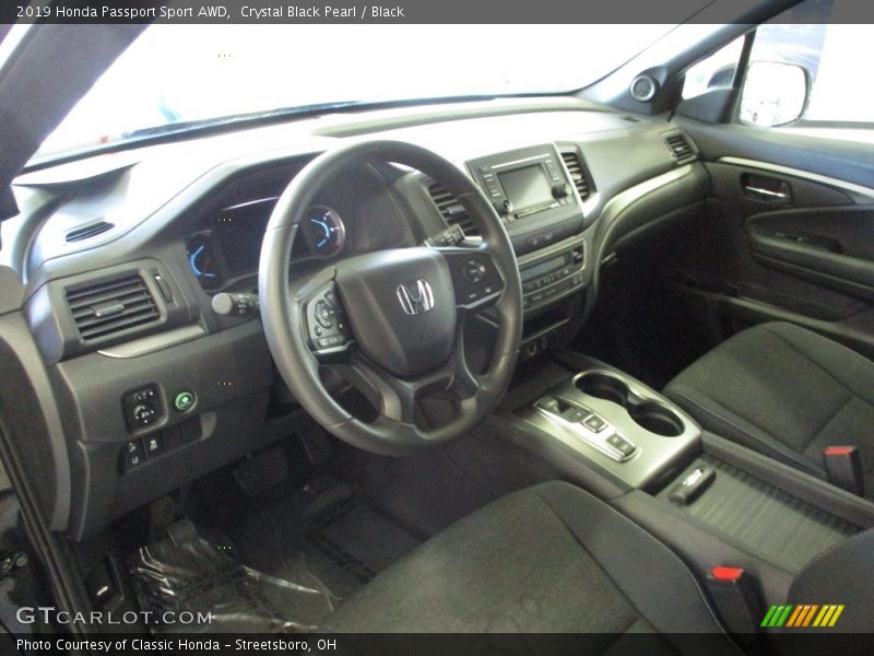 Crystal Black Pearl / Black 2019 Honda Passport Sport AWD