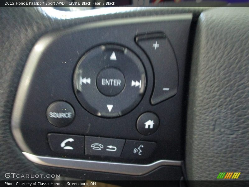 Crystal Black Pearl / Black 2019 Honda Passport Sport AWD