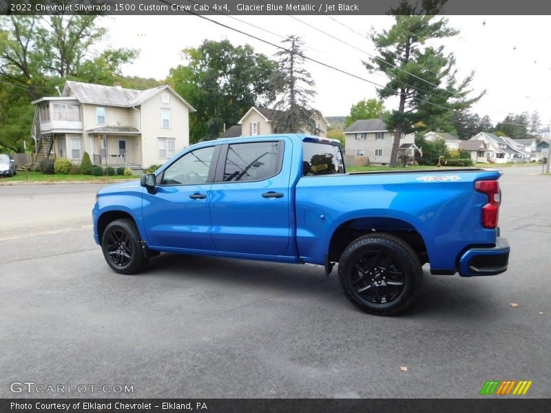 Glacier Blue Metallic / Jet Black 2022 Chevrolet Silverado 1500 Custom Crew Cab 4x4