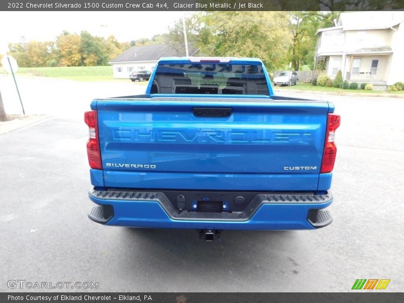 Glacier Blue Metallic / Jet Black 2022 Chevrolet Silverado 1500 Custom Crew Cab 4x4