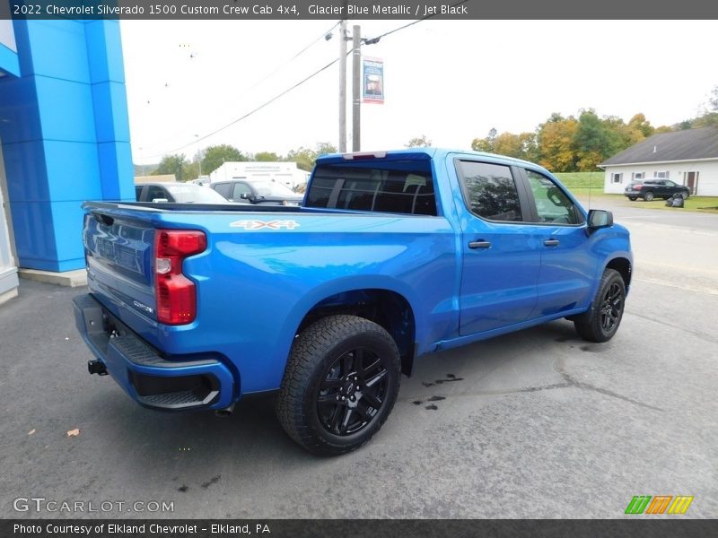 Glacier Blue Metallic / Jet Black 2022 Chevrolet Silverado 1500 Custom Crew Cab 4x4