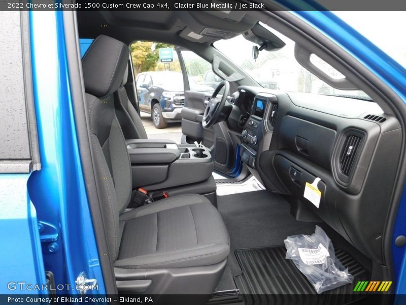 Glacier Blue Metallic / Jet Black 2022 Chevrolet Silverado 1500 Custom Crew Cab 4x4