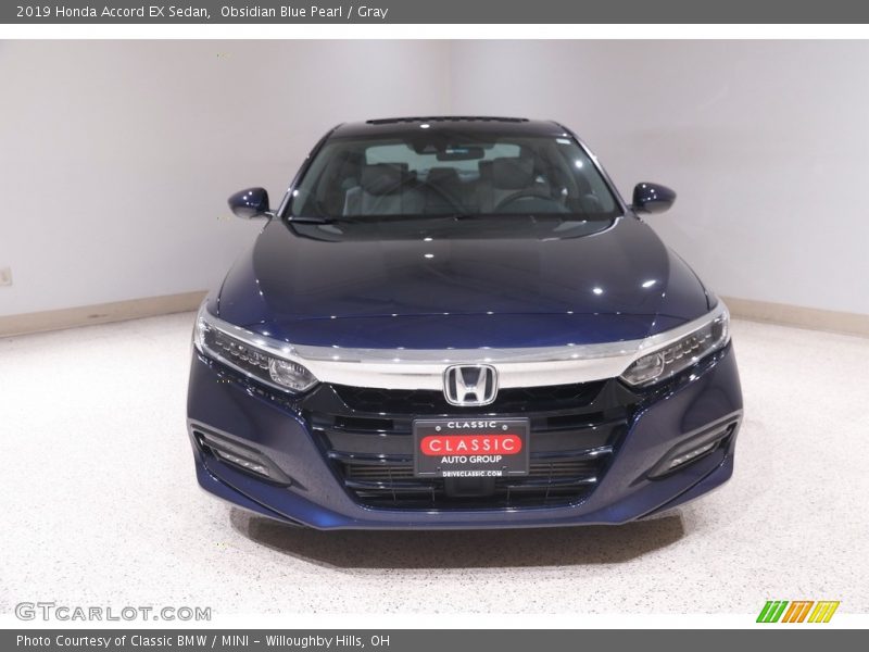 Obsidian Blue Pearl / Gray 2019 Honda Accord EX Sedan