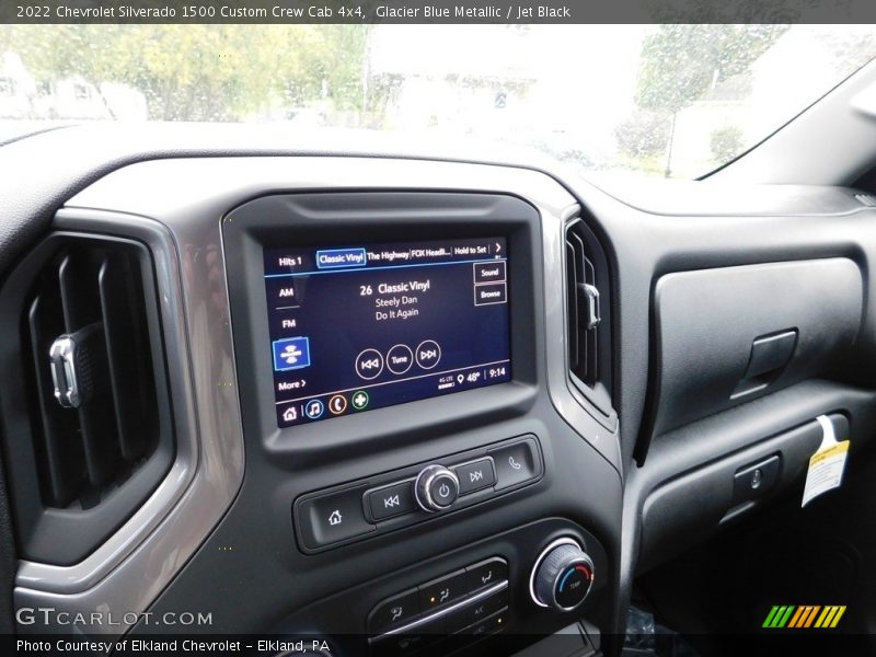 Glacier Blue Metallic / Jet Black 2022 Chevrolet Silverado 1500 Custom Crew Cab 4x4