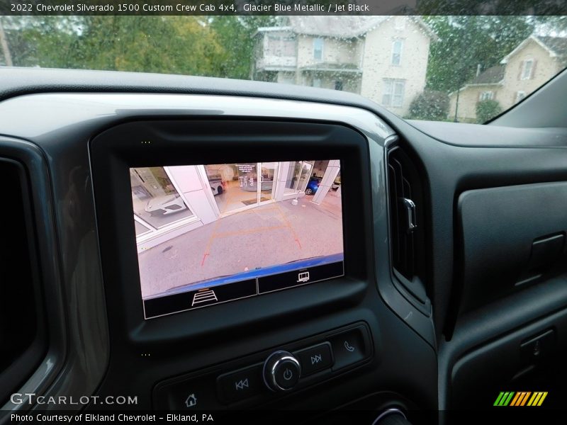 Glacier Blue Metallic / Jet Black 2022 Chevrolet Silverado 1500 Custom Crew Cab 4x4