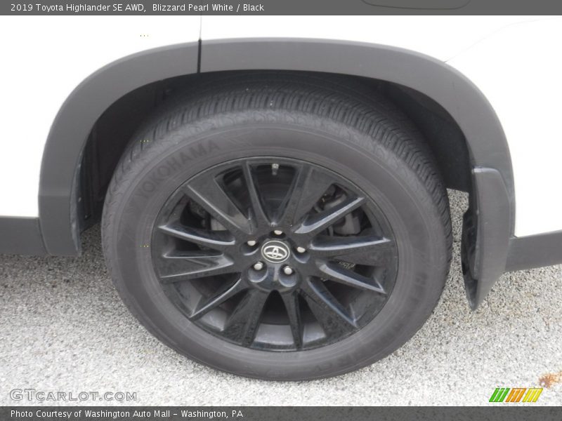 Blizzard Pearl White / Black 2019 Toyota Highlander SE AWD
