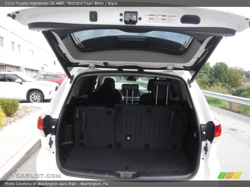 Blizzard Pearl White / Black 2019 Toyota Highlander SE AWD