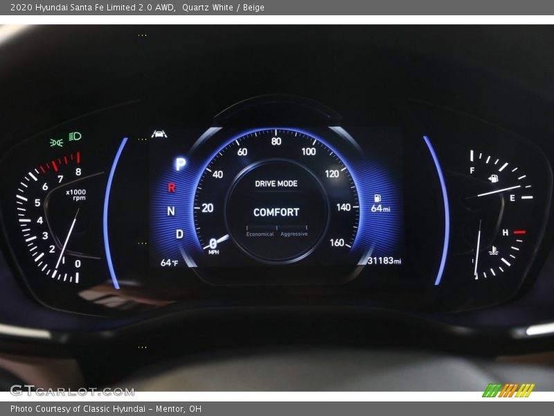 Quartz White / Beige 2020 Hyundai Santa Fe Limited 2.0 AWD