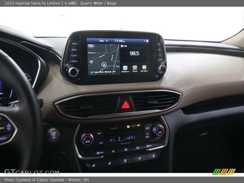 Quartz White / Beige 2020 Hyundai Santa Fe Limited 2.0 AWD