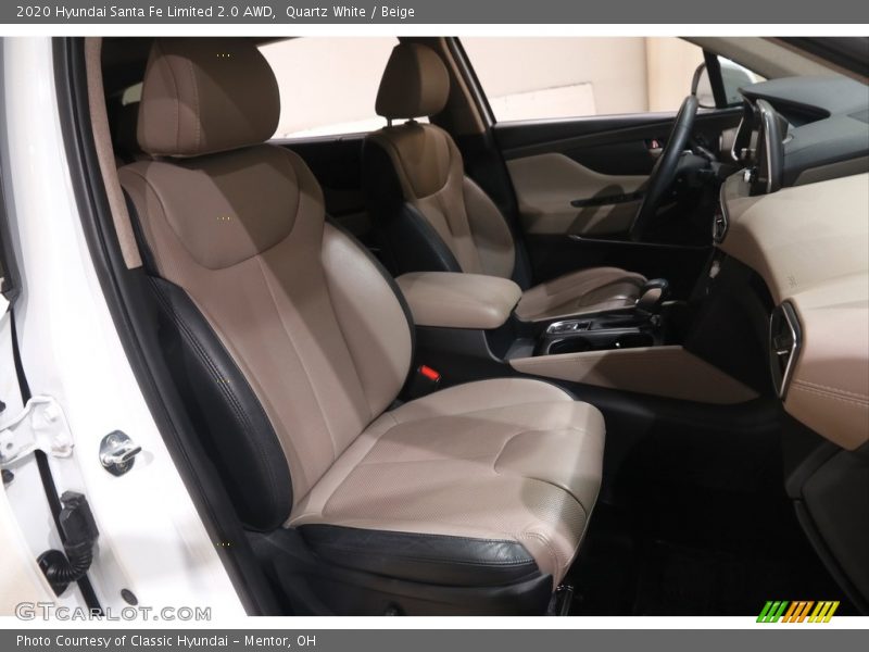 Quartz White / Beige 2020 Hyundai Santa Fe Limited 2.0 AWD