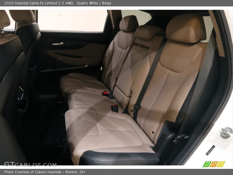 Quartz White / Beige 2020 Hyundai Santa Fe Limited 2.0 AWD