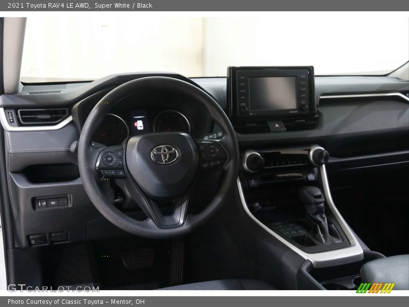 Super White / Black 2021 Toyota RAV4 LE AWD